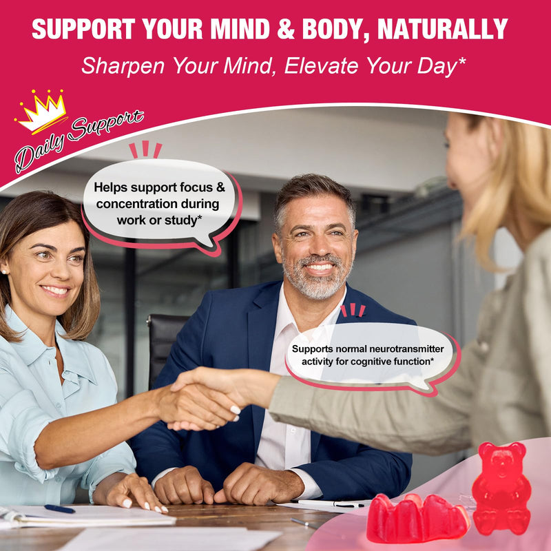 Magnesium Glycinate Gummies – 600mg per Serving – with Vitamin D, B6, Calcium & Potassium – Supports Muscle Function, Tiredness Reduction & Psychological Function – 120 Raspberry Gummies – Sugar-Free