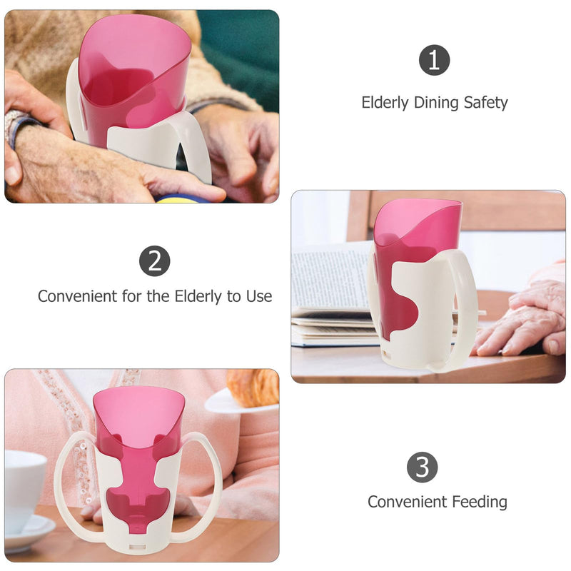 Ciieeo Nursing Cup for Elderly Disabled Adults Unbreakable Liquid Feeding Cup with Anti-Choke Spill Proof Design Convenient Bedridden Patient Drinking Aid 5.51X5.12X2.56In
