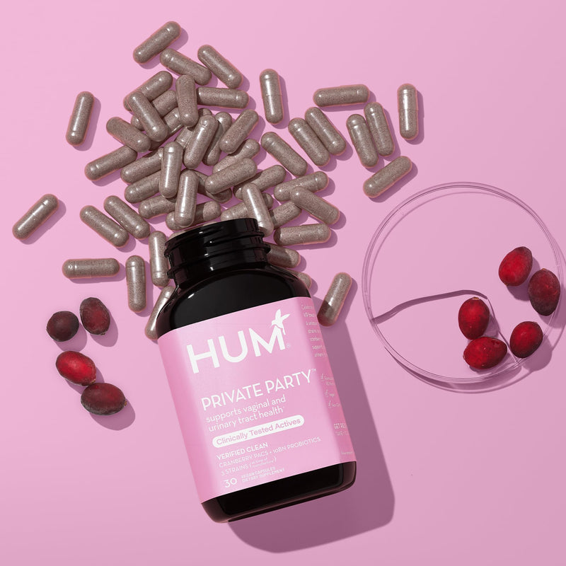 [Australia] - HUM Private Party Vaginal Probiotics for Women's pH Balance- Cranberry & Lactobacillus Blend -Womens Vaginal Health Supplement - Promote Healthy Vaginal Odor & Vaginal Flora - (30-Day Supply) 30-Day Supply 