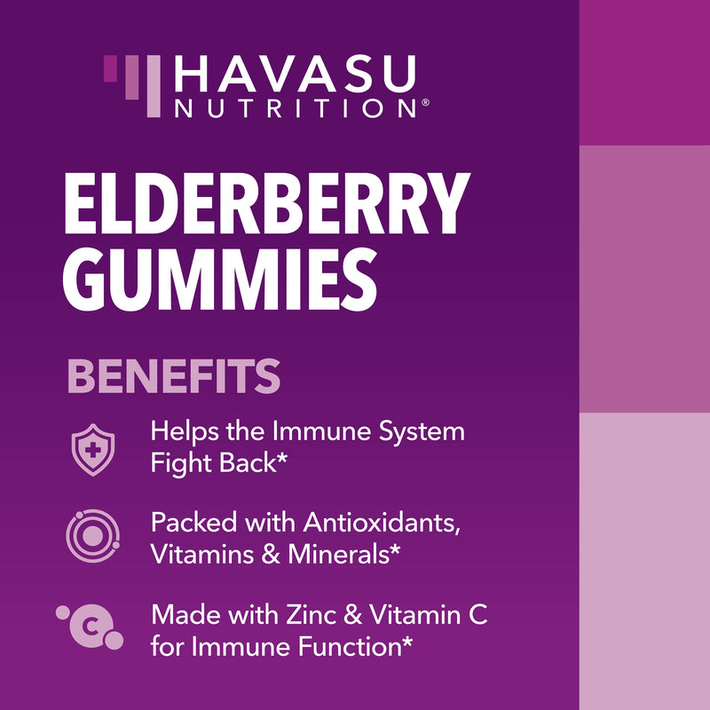 [Australia] - Sambucus Elderberry Gummies for Adults | Immune Support Gummies with Elderberry, Vitamin C and Zinc | Sambucus Elderberry Immune Support with Elderberry Extract | Berry-Flavored Gummies | Month Supply 60 Count (Pack of 1) 