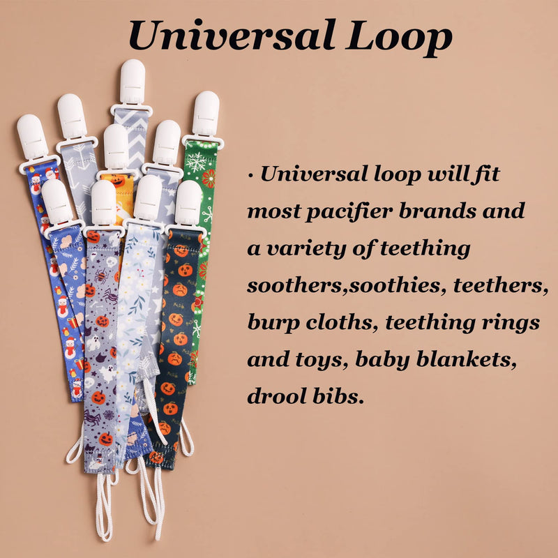 [Australia] - Floral Pacifier Clips, 6 Pack Pacifier Holder Clips for Boys and Girls Fits for Most Pacifiers Brands, Teether Toys and Gift (Flower) Flower & Leaf 