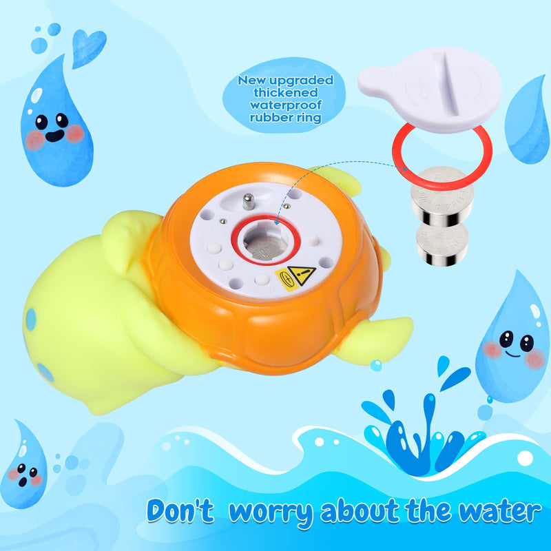 [Australia] - Backstroke Sea Turtle Baby Bath Thermometer,The Infant Baby Bath Floating Toy Safety Temperature Water Thermometer, BPA Free, New Baby Essentials 