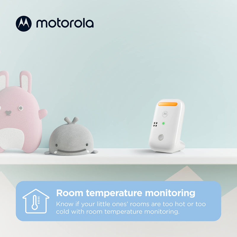 [Australia] - Motorola PIP11 Audio Baby Monitor - Night Light, LCD Screen, 1000ft Range, Secure Connection, Two-Way Talk, Room Temp, Lullabies, Portable Parent Unit (Outlet or AAA Rechargeable Batteries Included) 