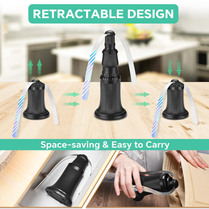 [Australia] - Fly Fans for Tables, Fly Fan Outdoor Indoor Keep Flies Away, Portable Table Top Fly Fan Fly Spinner with Holographic Blades, Fly Deterrent for Picnic, Restaurant, Party, Home, BBQ (4 Pack) 4 Pack-Candlestick Shape 