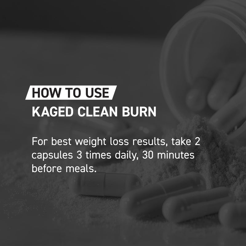 Kaged Clean Burn Capsules | Unflavored | Thermogenic Weight Management | Boost Metabolism | Stimulant & Caffeine Free | Supplements for Men & Women | 90 Servings