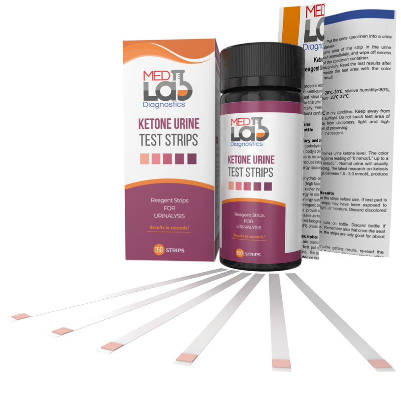 [Australia] - Ketone Strips Keto Test(150 ct) for Ketone Urine Testing. Ketosis Test Strips for Keto Diet, Paleo, Ketogenic, Atkins, Low Carb Diet 