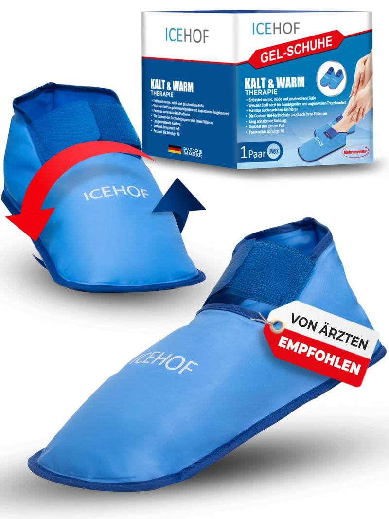 [Australia] - ICEHOF Cooling Shoes + Boots - Soft Fabric - Cooling Socks with Gel Cold Therapy for Feet Toes During Chemotherapy Rheumatism Ice Socks Chemo - One Size Unisex 