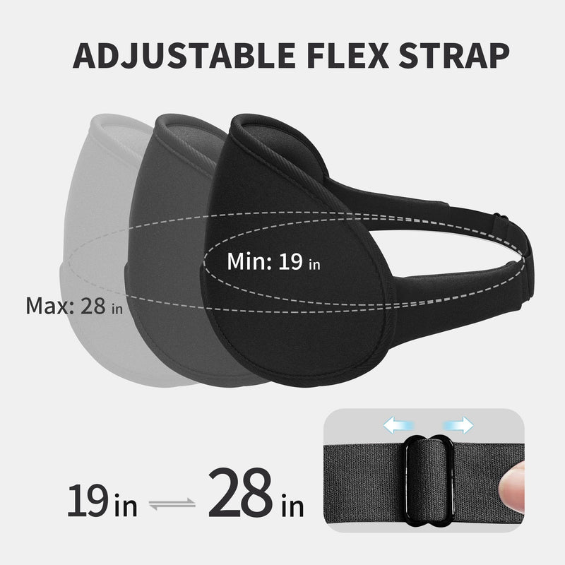 [Australia] - 3D Sleep Mask for Men Women 2 Pack, Blackout Eye Mask for Sleeping Eye Mask for Side Sleeper, Memory Foam Adjustable&Washable, Airplane Travel Essentials Couples Yoga Meditation Office Black & Black 1 Count (Pack of 2) 