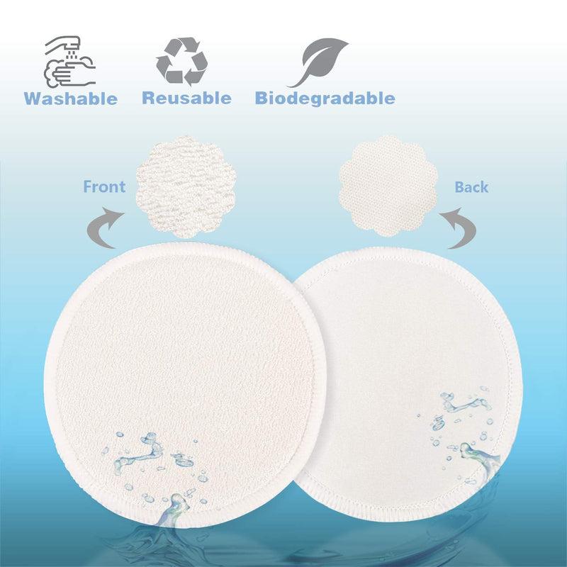 [Australia] - PHOGARY 14PCS Washable Nursing Pads, Reusable Organic Bamboo Breast Pads with Laundry Bag and Storage Bag - Soft, Absorbent, Hypoallergenic, Eco Pads for Breastfeeding 