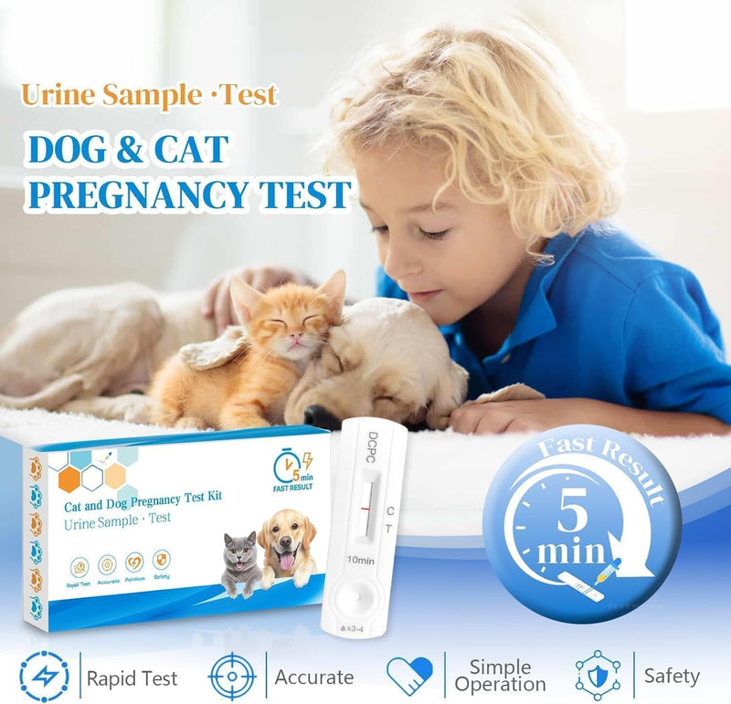 2-Pack Dog & Cat Pregnancy Test Kit – Early Detection Home Urine Test for Pets, 99% Accurate Results in 5-10 Minutes, Painless & Stress-Free, Suitable for All Breeds 2 Pack