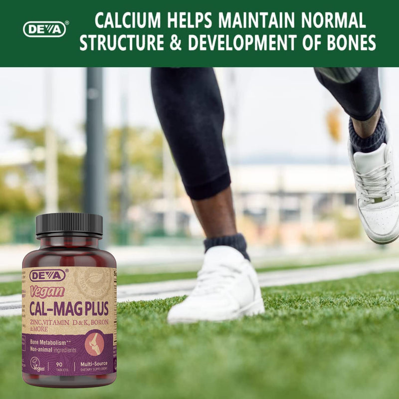 DEVA Vegan Calcium Magnesium Supplement, Plus Zinc, Vitamins C, D & K, Boron, 90 Tablets