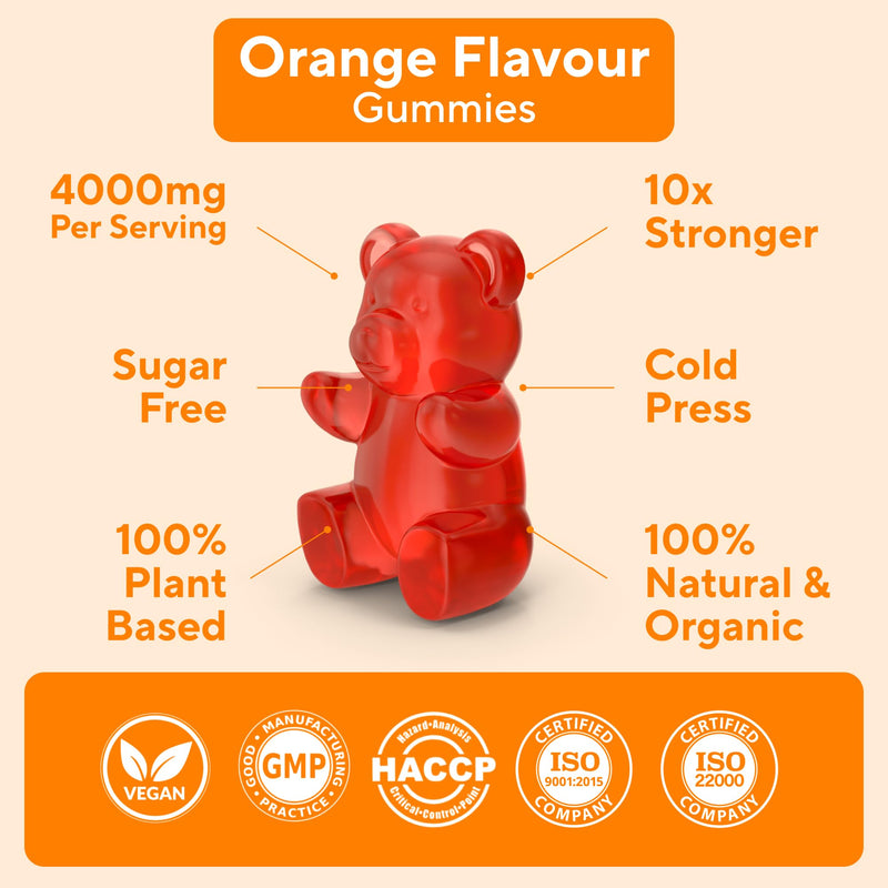 [Australia] - Sugar-Free Pumpkin Seed Oil Gummies ‚Äì 4000mg Extra Strength ‚Äì Hair Growth, Skin, Prostate & Bladder Support ‚Äì Vegan, Non-GMO, Delicious Orange Flavor ‚Äì 60 Gummies 