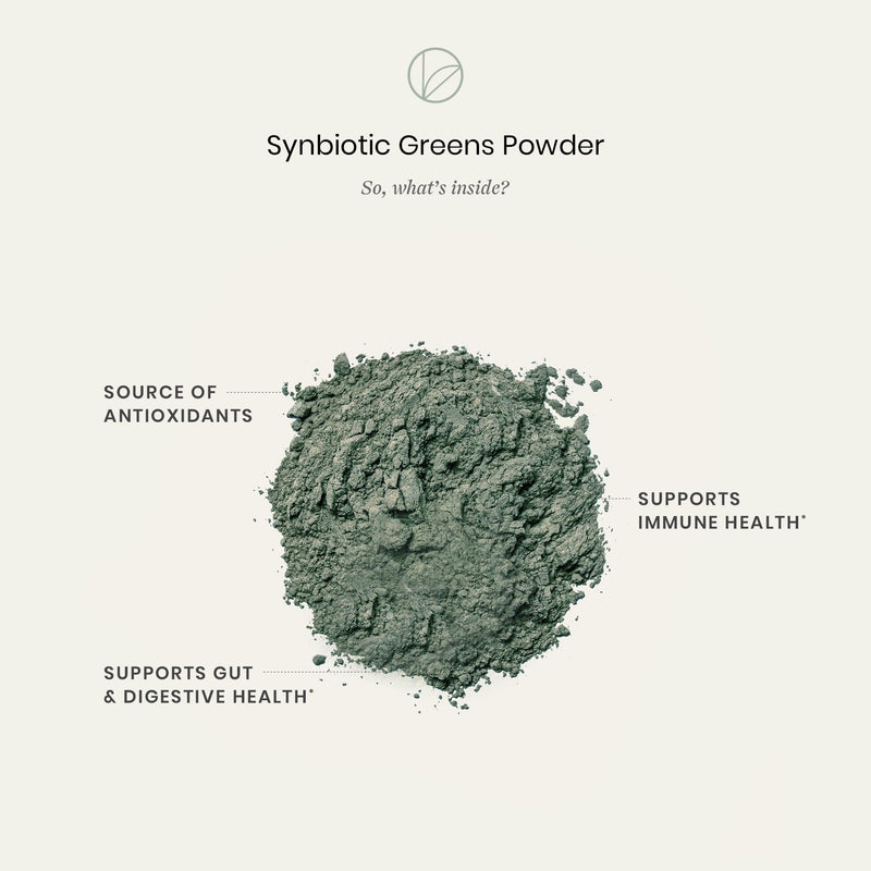 [Australia] - Perelel Synbiotic Greens Powder, Superfood Blend with Fruits, Vegetables, Probiotics, Fiber, Spirulina & Chlorella, Daily Greens Supplement, Soy & Gluten Free, Non GMO, Acai Berry Flavor, 30 Servings 