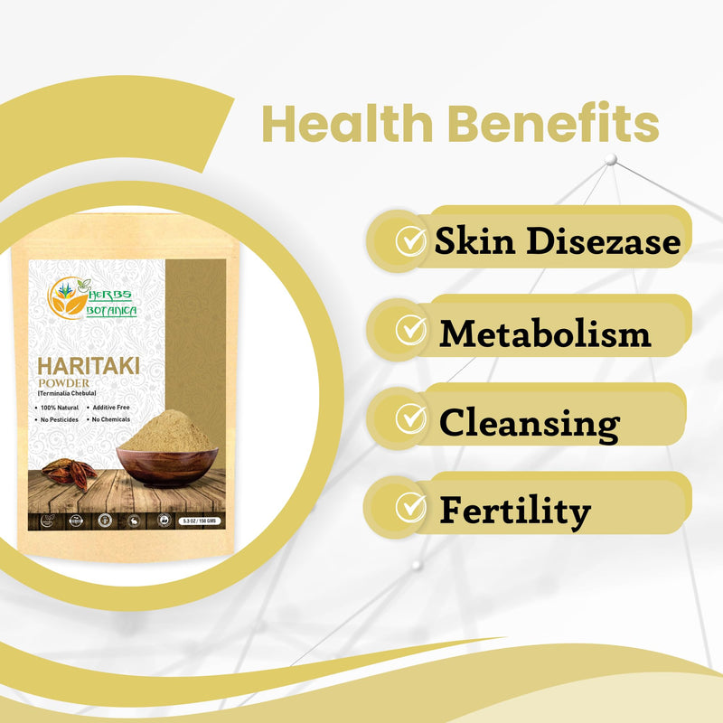 [Australia] - Haritaki Powder 100% Pure & Natural Terminalia Chebula Powder for Herbal Use ‚Äì Finely Ground Ayurvedic Triphala Herb for DIY Wellness & Beauty 5.3 oz Resealable Pack 