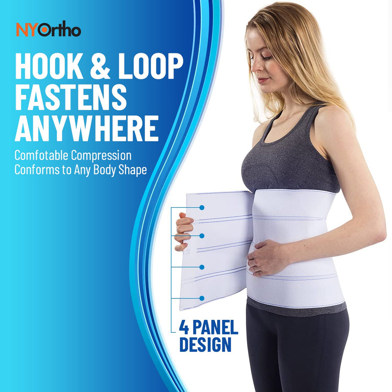 [Australia] - NYOrtho Bariatric Abdominal Binder,12-Inch Wide Elastic Belly Wrap for Plus-Size Men and Women,Post-Surgery Stomach Compression Garment for Hernia Surgery, Natural Birth, Abdominal Injuries 4 Panel - 12" High 45-60 Inch 