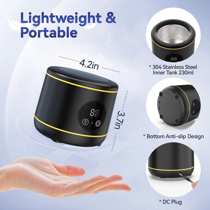 [Australia] - BlueFire Ultrasonic Retainer Cleaner for Dentures, Mouth Guard, Night Guard, Jewelry, 45kHz Professional Dental Ultrasonic Cleaner, Portable Ultrasonic Retainer Cleaner for Home Travel 