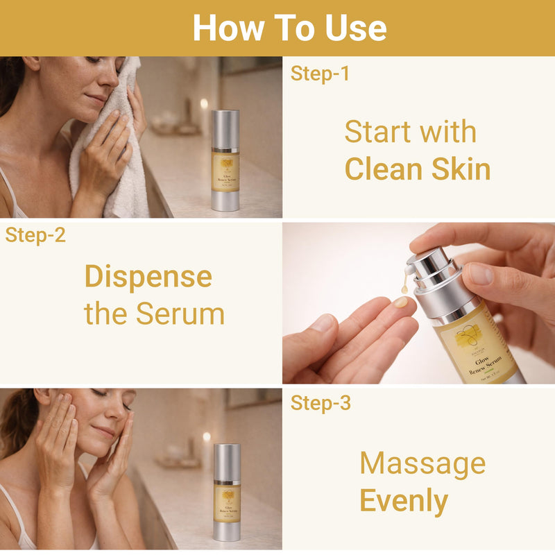 Glow Renew Serum with Retinol, Hyaluronic Acid & Vitamin C - 1.01 Oz | Sodium Ascorbyl Phosphate & Fruit Extracts, Airless Pump, Lightweight Hydrating Formula, Deep Moisturization, Fragrance Free