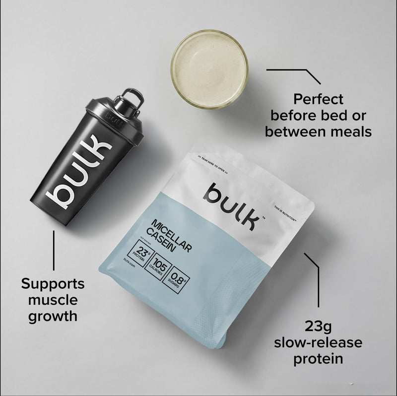 Bulk Micellar Casein Protein Powder, Protein Shake, Vanilla, 500 g 0.5 kg