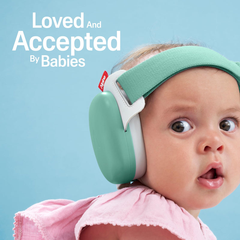 Alpine Muffy Baby - New & Improved Baby Ear Muffs Noise Protection for Babies and Toddlers - CE & ANSI Certified - Safe and Soothing Hearing Protection - Age 3-48 months - Approved by Babies - Green Sage Green