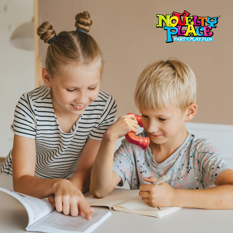[Australia] - Novelty Place 2 Pack Whisper Phones Speech Therapy Toys for Reading & Auditory Feedback - Improve Fluency, Comprehension & Pronunciation- Hear Myself Sound Phone (Blue and Red) 
