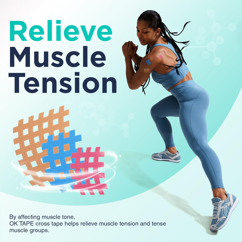 [Australia] - OK TAPE Cross Tape for Muscle Trigger Points and Acupuncture Points,Strong and Versatile for Home, Office, and Outdoor UseÔºåMix Box, 136PCS 