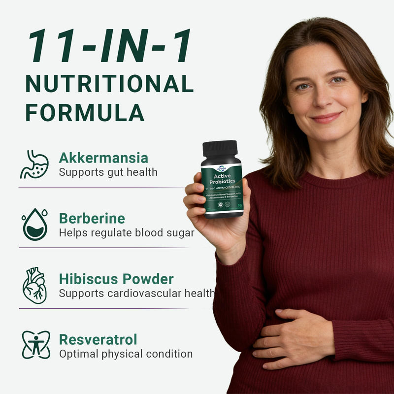 Akkermansia Muciniphila Probiotic - Gut Health & Digestive, A Live Akkermansia Supports Gut Lining - Microbiome Balance Supplement - Metabolism Boost Support with Berberine - 90 Capsules