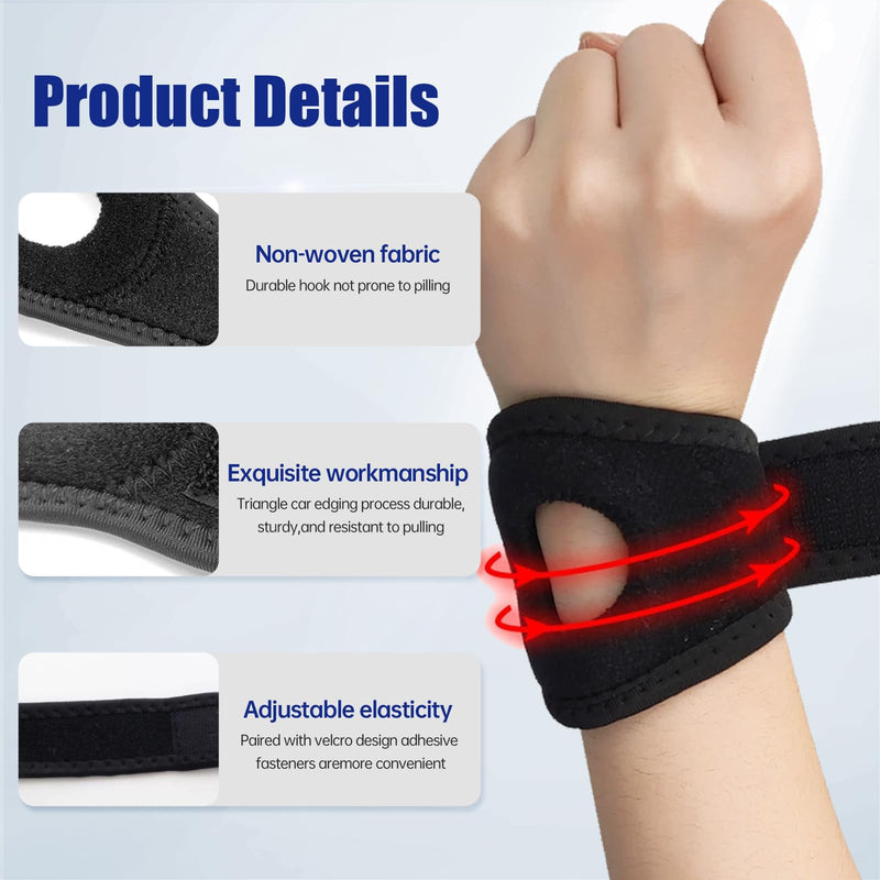 TFCC Wrist Brace for Ulnar Pain Relief & Wrist Wraps – Adjustable Wrist Wraps. Wrist Support with Shock-Absorbing Silicone Pad | Universal Black Brace for TFCC Tear, Tendonitis, RSI (Sports & Recoverys) (Black)