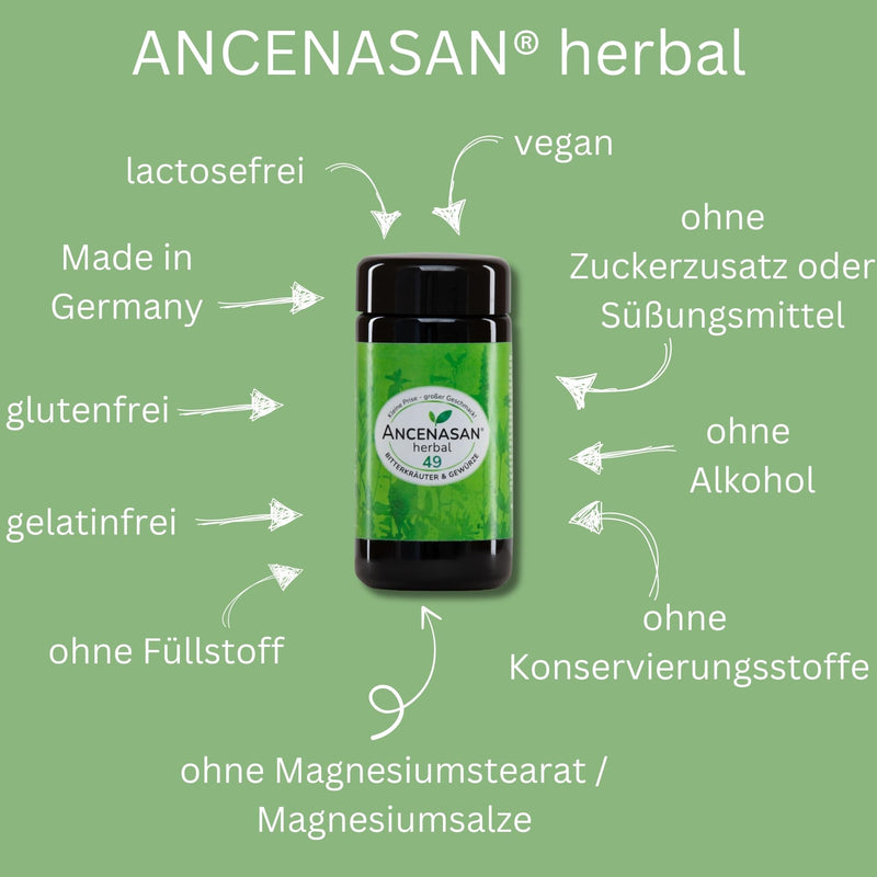 [Australia] - ANCENASAN® herbal 40g - The POWER of 49 bitter herbs and spices - bitter substances without alcohol - gluten-free, vegan, 100% natural 