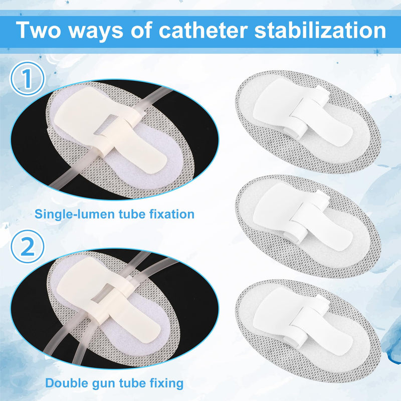 [Australia] - 20pcs Catheter Stabilization Device for Stat Lock Foley Catheter Leg Strap Self Adhesive Catheter Leg Band Leg Bag Holder Sticker Urinary Catheter Fixation Tube Supplies for StatLock Foley 
