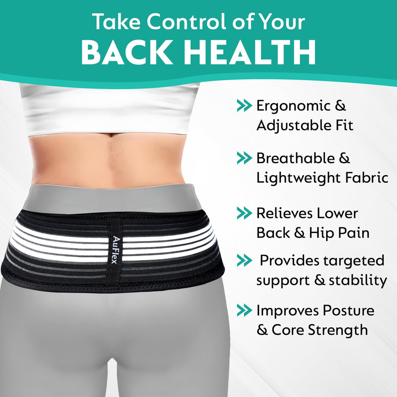 Sciatica Belt for Women & Men – Adjustable Neoprene SI Joint Support Belt – Lower Back & Pelvic Stabilizer – Lightweight & Breathable – (Note : Fits Hip Sizes 44-55 Inches) XL-XXL (Hip Size 44-55 inch)