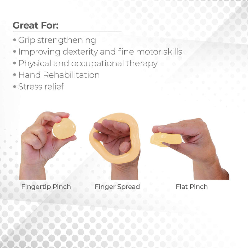 [Australia] - Sammons Preston Therapy Putty, Therapeutic Hand Exerciser, Theraputty for Finger and Hand Rehabilitation, Exercise Putty to Improve Hand Grip Strength, Occupational Therapy, 1 Pound, Super Soft, Tan Tan - Super Soft 