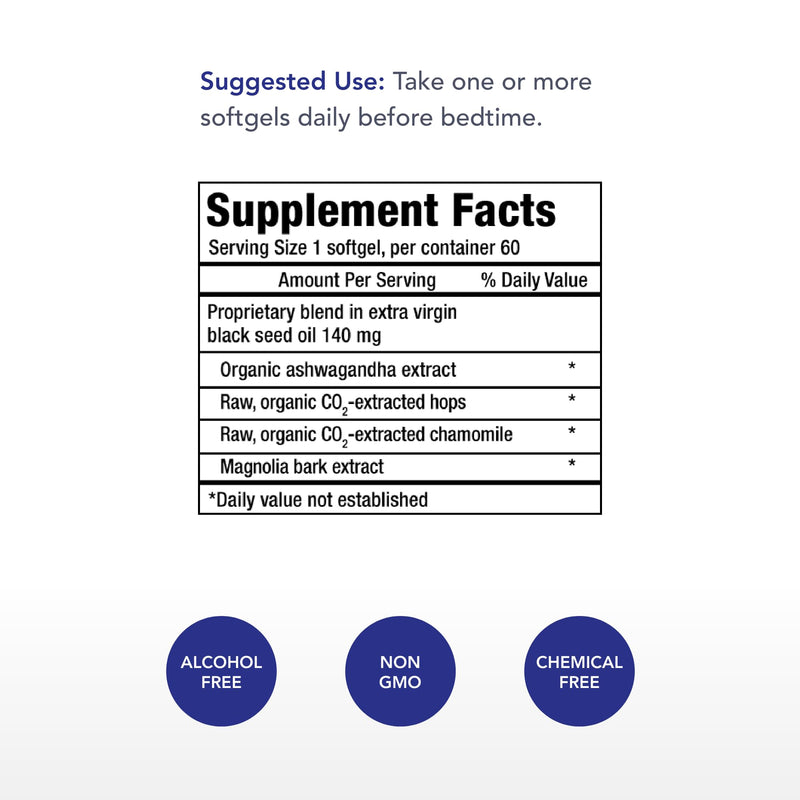 Physician's Strength Restful Sleep - 60 Softgels - Natural Support - 100% Herbal Compound - Melatonin Free - Non-GMO & Soy Free - 60 Servings