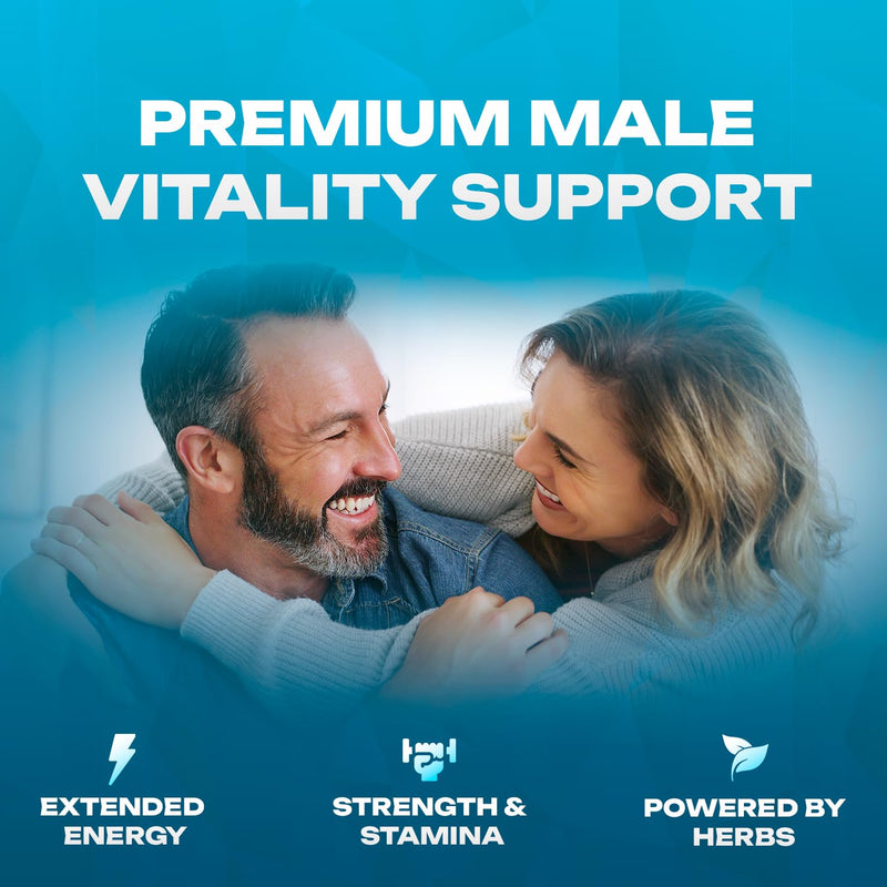 Glidan – 20 Blue Tablets for Men – Fast-Acting Formula with L-Arginine, Ginseng and Maca – Vitality, Stamina and Strength Support – Convenient & Easy to Swallow - Made in the UK 1 count (Pack of 20)