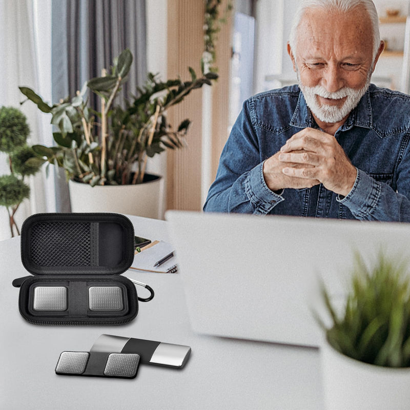 [Australia] - Case for KardiaMobile 1L 6L Personal EKG Monitor, Storage Holder Fits for Sec Portable Heart Rate Monitor, Cardiac Mobile Heart Monitor Bag Organizer（Pill Box Included）(Box Only) (Full Black) 