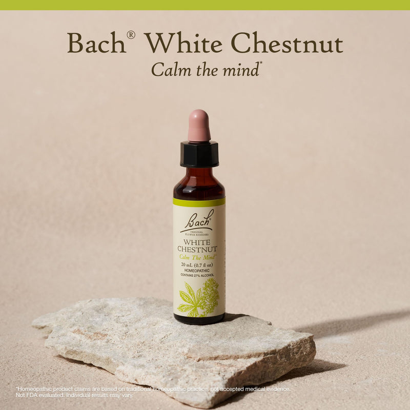 [Australia] - Bach Original Flower Remedies, White Chestnut - Calm The Mind - Natural Homeopathic Flower Essence for Emotional Balance - Vegan, Gluten Free, Sugar Free - 20mL Dropper 