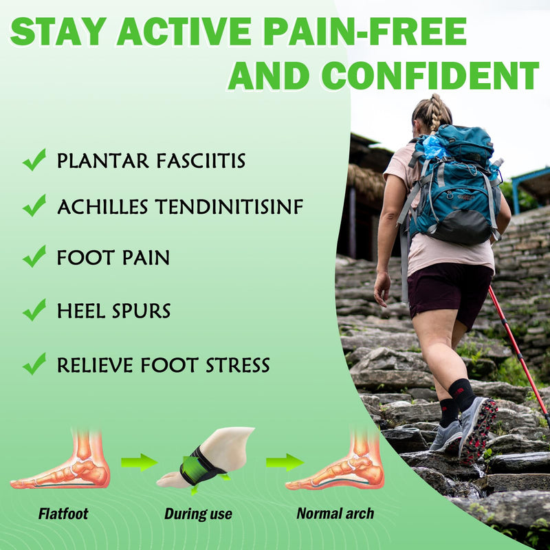 [Australia] - Ailaka 2 Pairs Arch Supports Compression Padded Plantar Fasciitis Bandages for Pain Relief and Sore Flat Feet, Heel Spurs (Black and Gray, One Size) Grey 