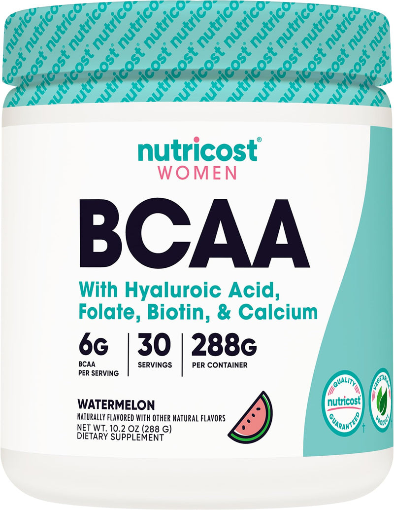 Nutricost BCAA for Women (Watermelon, 30 Servings) - Formulated Specifically for Women - Non-GMO and Gluten-Free Watermelon 30 Servings (Pack of 1)