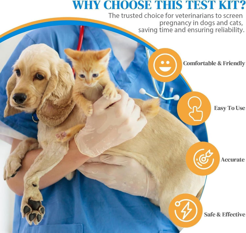 2-Pack Dog & Cat Pregnancy Test Kit – Early Detection Home Urine Test for Pets, 99% Accurate Results in 5-10 Minutes, Painless & Stress-Free, Suitable for All Breeds 2 Pack