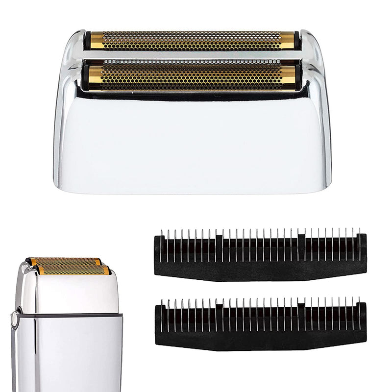 P4L FXRF2 Replacemnet Foil and Cutter fit for Babyliss PRO Barberology FXFS2 (FOILFX 02) ,Generic Shaver Head for Babylisspro Replacement Blade,Babyliss Foil Shaver Replacement Part (Silver) Silver
