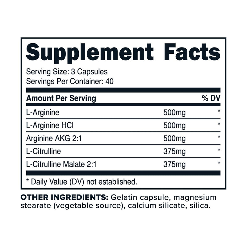[Australia] - Primaforce Nitric Oxide Booster (2,250mg, 120 Capsules) - 40 Servings of Our Nitric Oxide Boosting Blend for Pre-Workout and Post-Workout 