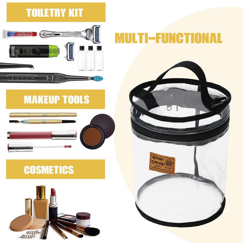 Rough Enough Clear Toiletry Bags for Women Men Traveling