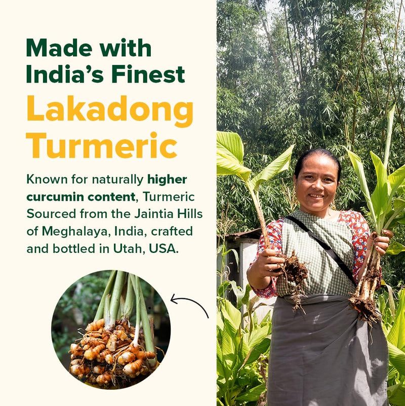 VAHDAM Turmeric Curcumin Supplement 1800mg (500mg Curcuminoids) with Boswellia & Piperine | 90 Capsules