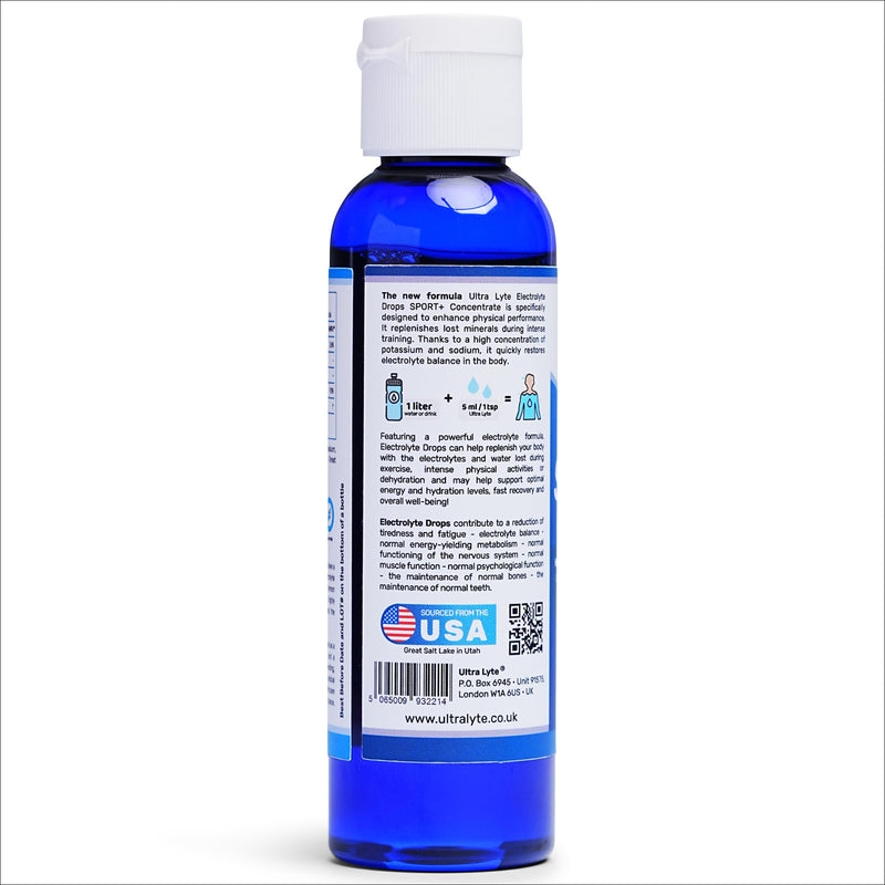 Ultra Lyte Electrolytes Drops Sport + Keto-Friendly Liquid Trace Minerals for Hydration & Fasting - Zero Calorie, Sugar-Free - Rich in Potassium, Magnesium, Sodium (120 ml (Pack of 1)) 120 ml (Pack of 1)
