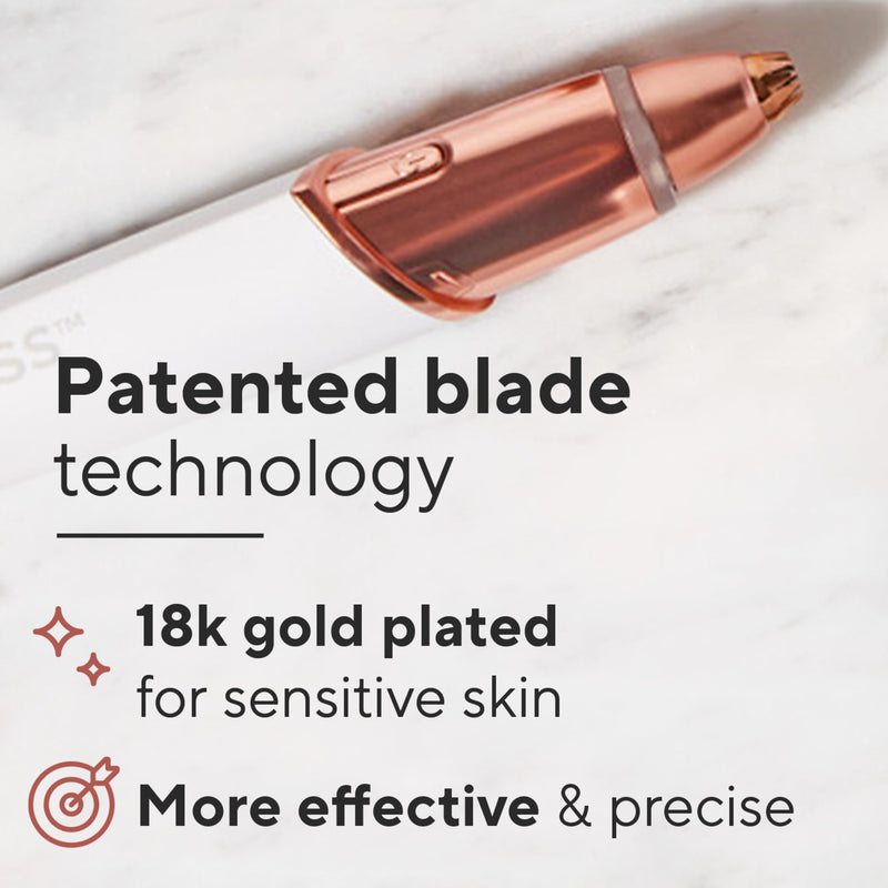[Australia] - Finishing Touch Flawless Brows Eyebrow Hair Remover for Women, Electric Eyebrow Razor for Women with LED Light for Instant and Painless Hair Removal 