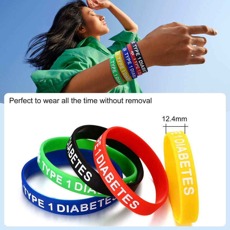 [Australia] - XUANPAI 5 Pack Rubber Silicone Sport Medical Emergency Alert ID Bracelets Wristband for Men Women Kids NO Needles OR BP This ARM 