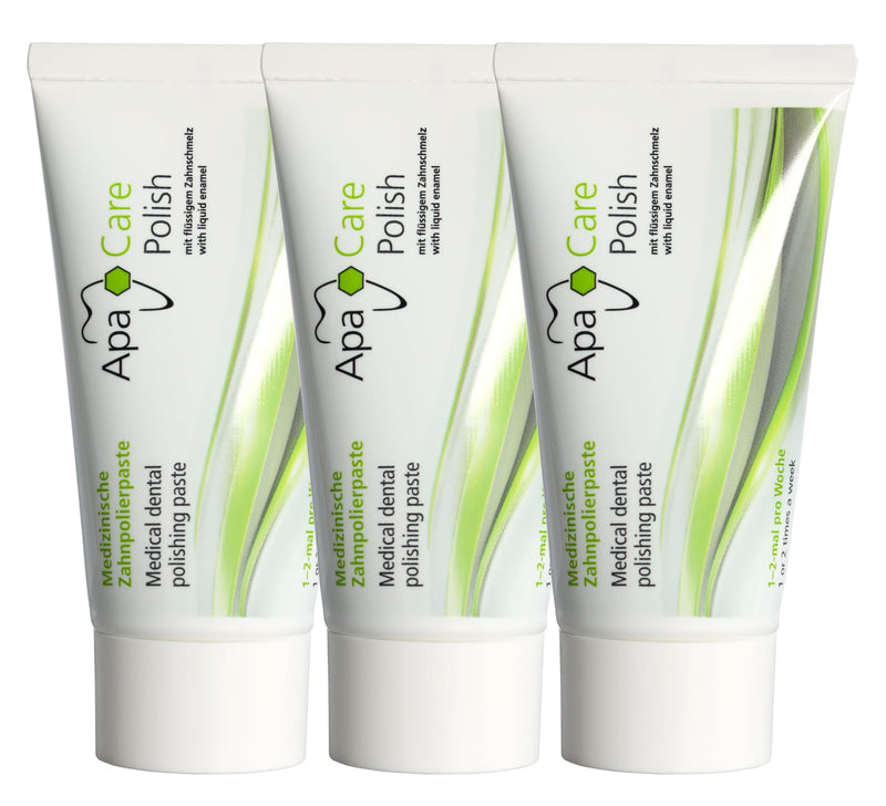 [Australia] - Apa Care Polish 3 tubes | For removing plaque from teeth through coffee, tea and red wine | With medical hydroxyapatite | liquid tooth enamel | For radiantly white teeth | 3 x 25ml 