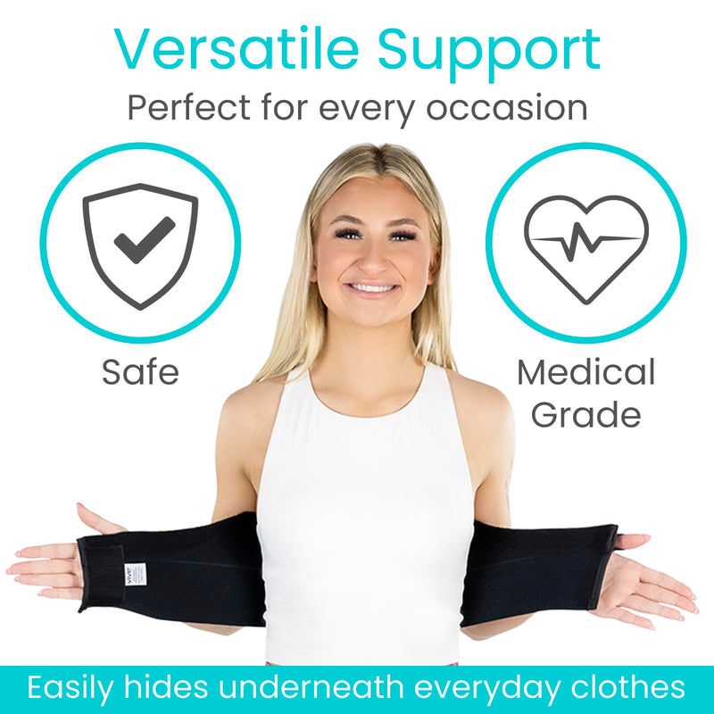 Vive Broken Rib Brace for Women, Men - Rib Cage Support Belt for Fractured, Cracked, Broken or Bruised Ribs - Post Surgery Compression Garment Wrap - Diastasis Recti Belly Band Small