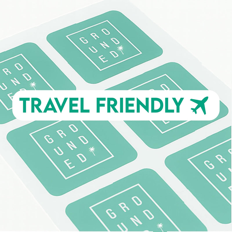 Grounded Calm Travel Patches | 11 Premium Ingredients | Relax, Unwind, De-Stress | Perfect for Flying | Plant Based Calming Formula | x30 Vegan Friendly Patches | UK Made