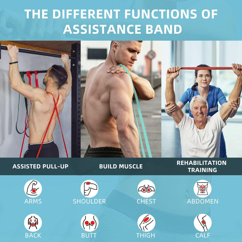 [Australia] - Resistance Bands, Pull Up Bands, Pull Up Assist Band Exercise Resistance Bands for Men & Women Working Out, Body Stretching, Physical Therapy, Muscle Training orange 