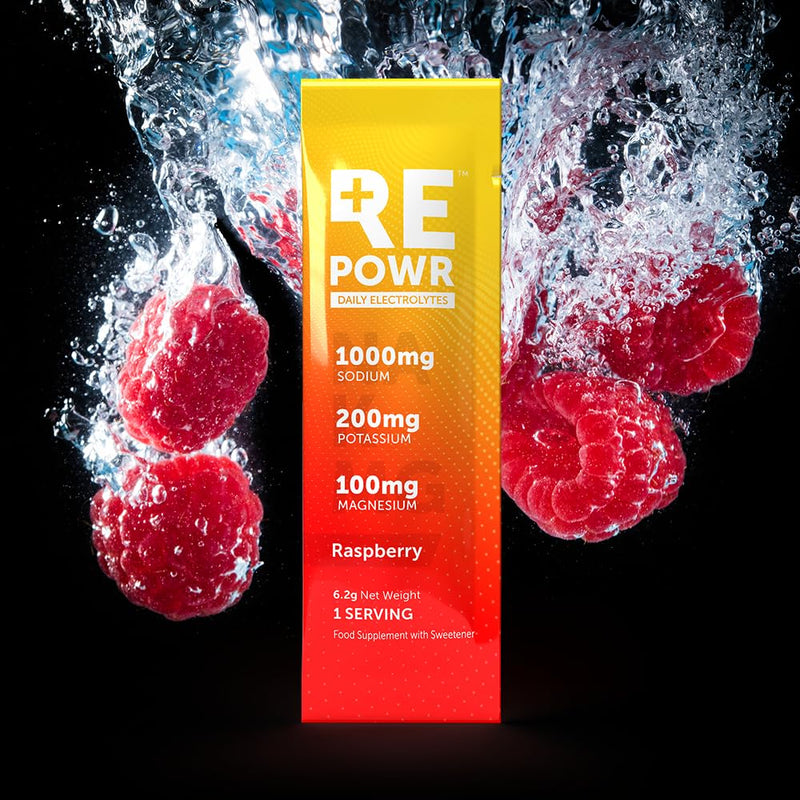 Raspberry 30's - Clean Electrolytes Sachets Made with Natural Desert Salt | 1000mg Sodium. 200mg Potassium. 100mg Magnesium | Sugar Free. No Calories | Vegan, Keto and Fasting Friendly Raspberry 30 Servings (Pack of 1)